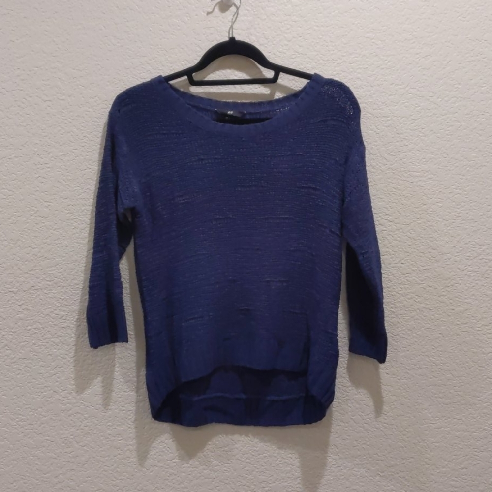 H&M Navy Blue 3/4 Sweater
